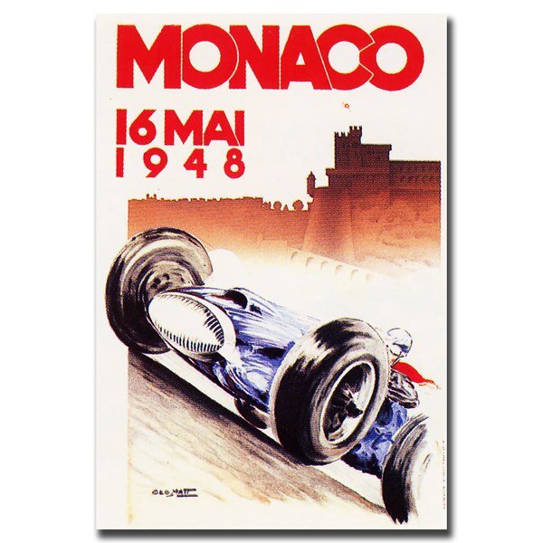 'Monaco 1948' Canvas Art, 18x24, Trademark Fine Art, Mfr#: V8067-C1824GG